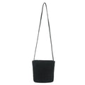 Cowhide leather women's crossbody bag with barrel shape, zip closure, woven detail, and inner patch pocket.