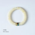 Tibetan white Bodhi seed bracelet and handheld mala for Buddhist meditation