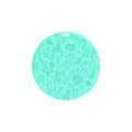 Round grey silicone pet licking mat with textured surface and suction cup base, measuring 21cm diameter