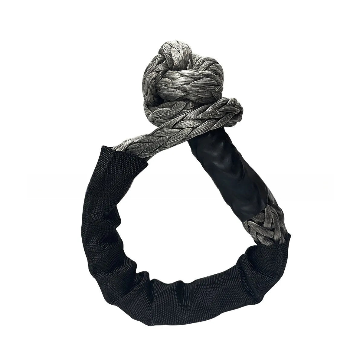 Polymer soft shackle trailer rope for vehicle recovery, shown in a colour option, with 12mm diameter and 17-tonne load rating.