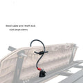 Steel cable lock with plastic sheath for securing equipment on vehicle roof platforms