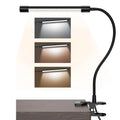 Black or white LED desk lamp with 26cm adjustable arm and USB power cable