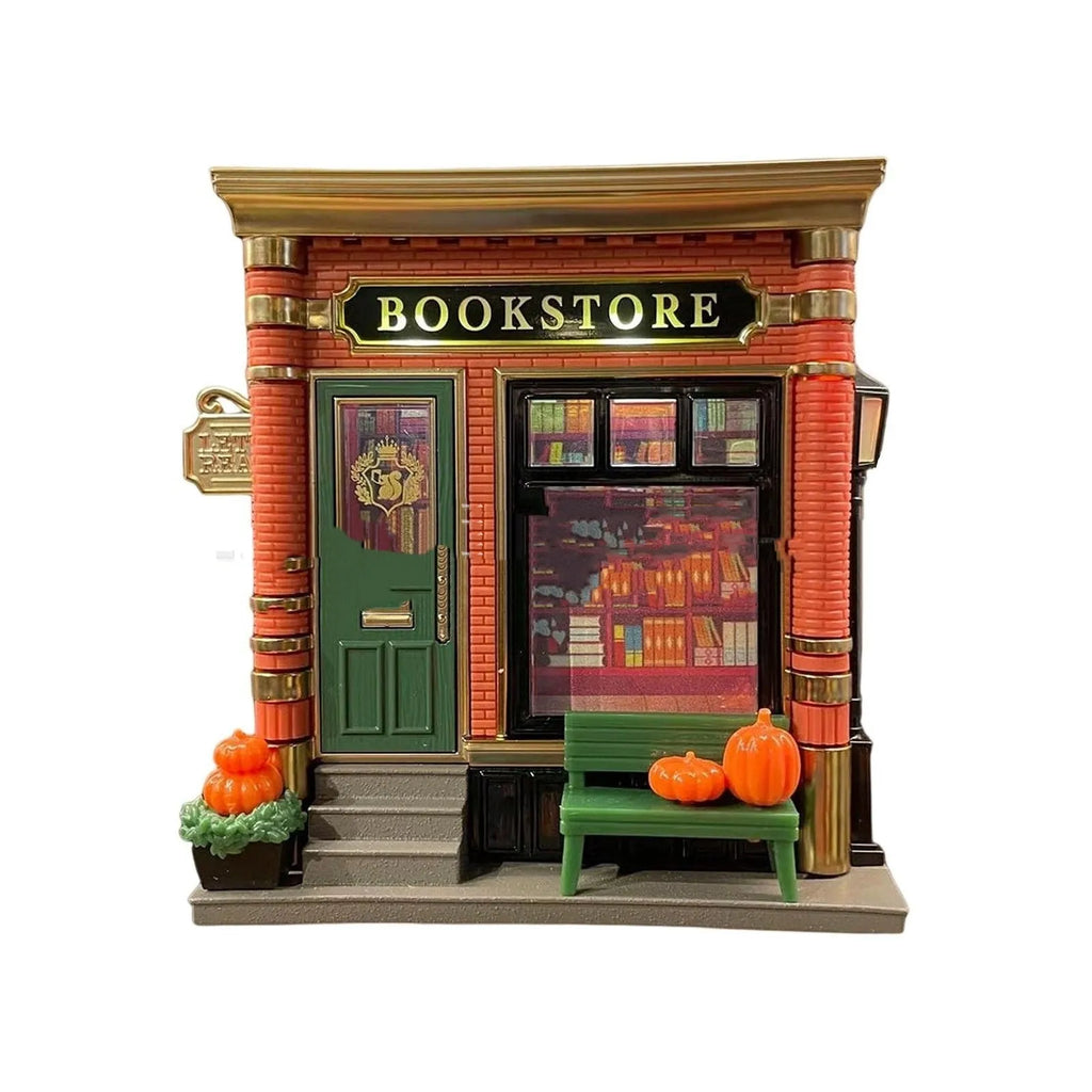 10cm tall resin Christmas house night lamp ornament with cartoon-style design and LED lighting