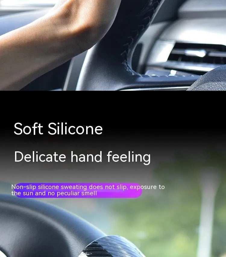 Black steering wheel assist ball with 9cm silicone grip and metal bearing for single-hand steering