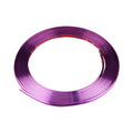 Electroplated purple PVC wheel hub trim on 8-metre roll for car alloy wheel edge protection