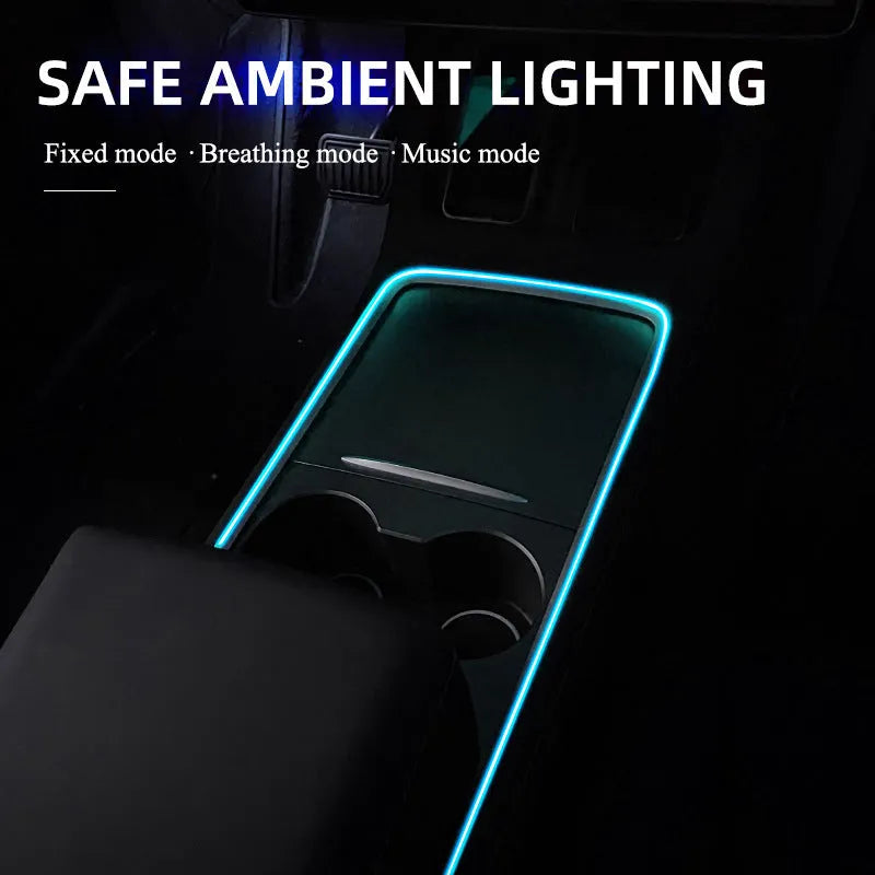 Car LED atmosphere light strip with USB connector for dashboard and centre console colour changing lighting