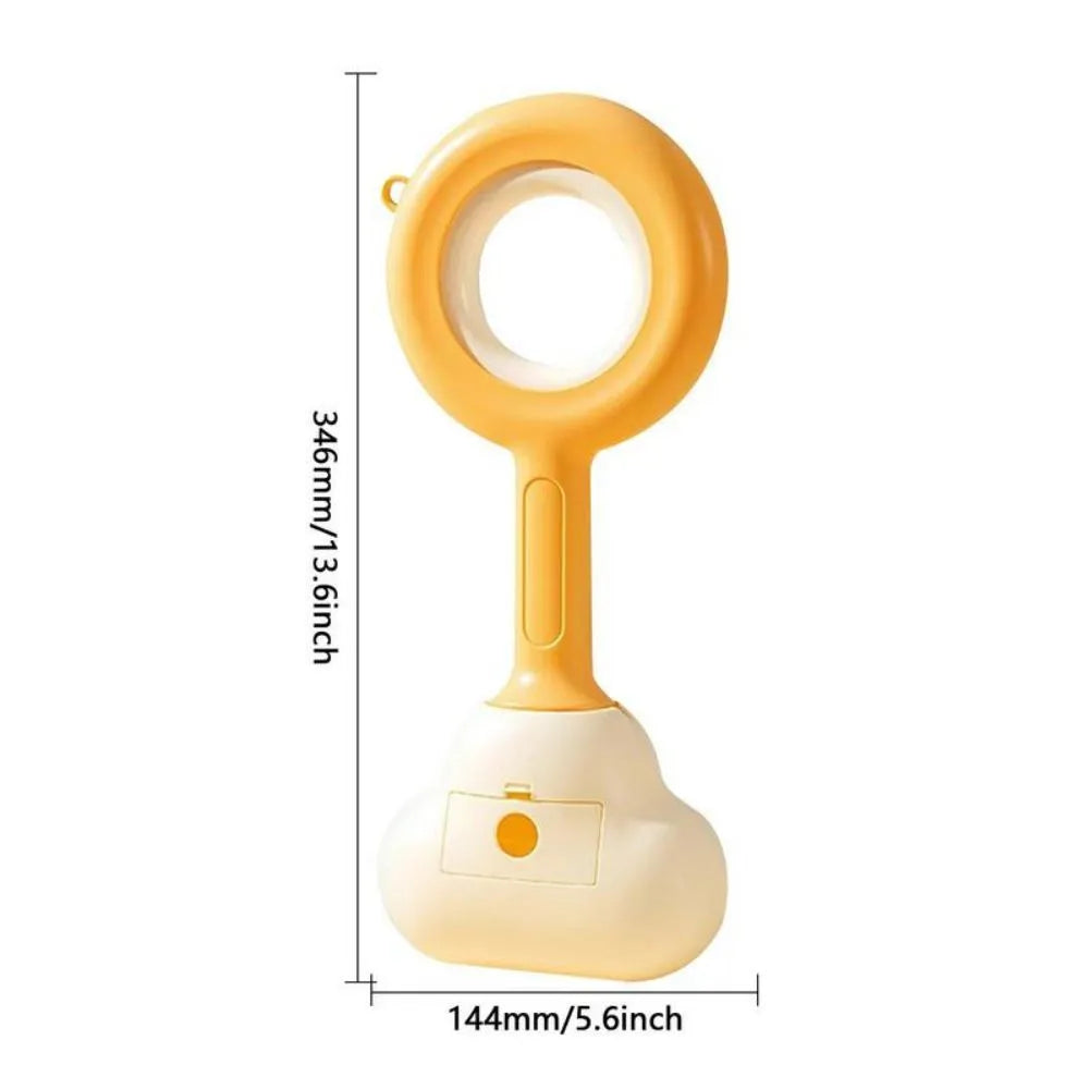 Cloud-shaped jaw dog pooper scooper in white blue colour with comfortable grip handle