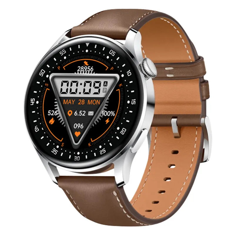 Sports health monitoring smart watch with 1.32-inch touchscreen on silicone wristband showing display interface
