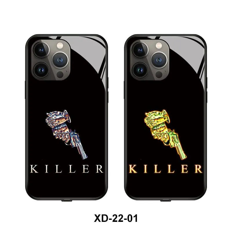 TPU and tempered glass mobile phone case for iPhone with dustproof design
