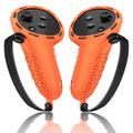 Silicone protective sleeves for Meta Quest 3 VR controllers in multiple colours with wrist straps