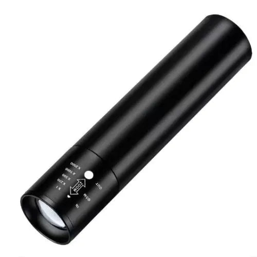 Black and silver portable red light mosquito repellent lamp with USB charging cable