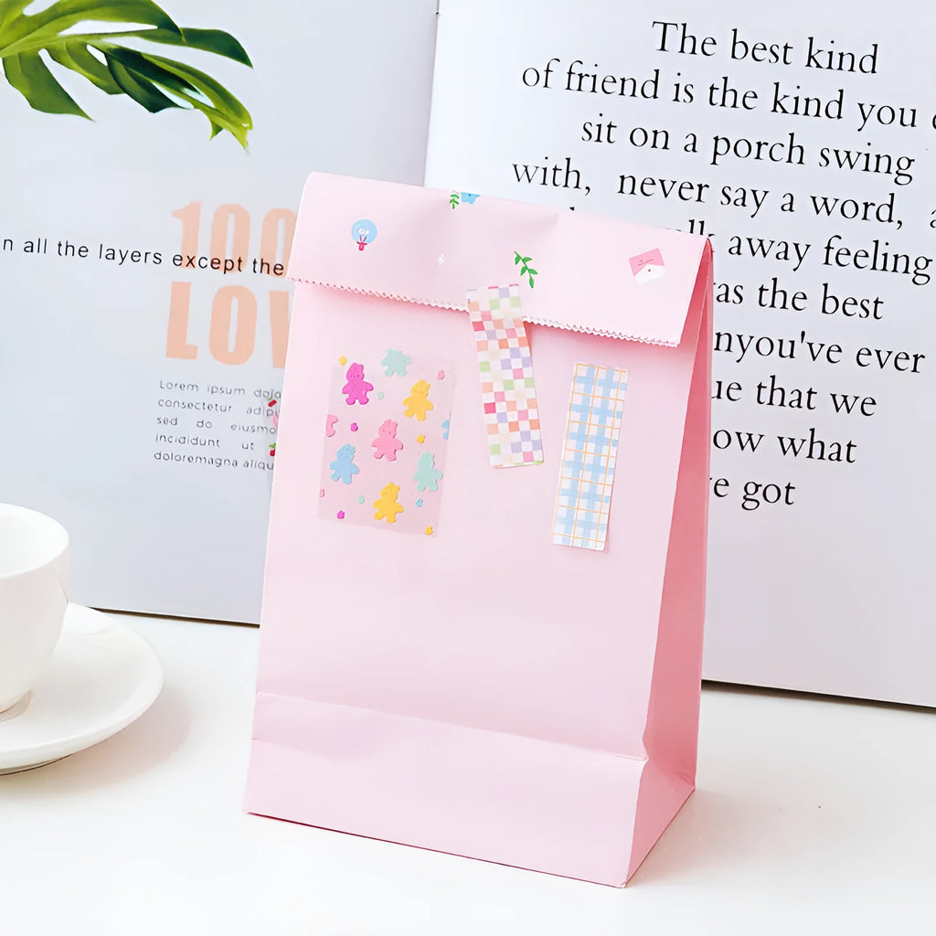 Pack of Sweet Notes 15mm by 50mm PVC index stickers in various colours and decorative styles.