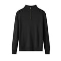 Casual thickened wool sweater in slim fit with long sleeves, shown in various colours including black and light grey
