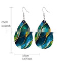 Acrylic flat branch knot drop earrings with printed patterns, measuring 3.5cm in length