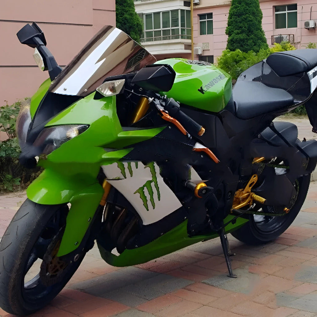 Blue and Brown motorcycle windscreen for Kawasaki ZX-6R ZX-10R sportbikes