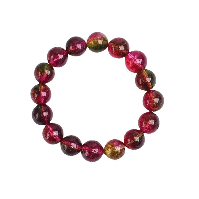 Handmade watermelon crystal bracelet with pastoral design elements in casual style