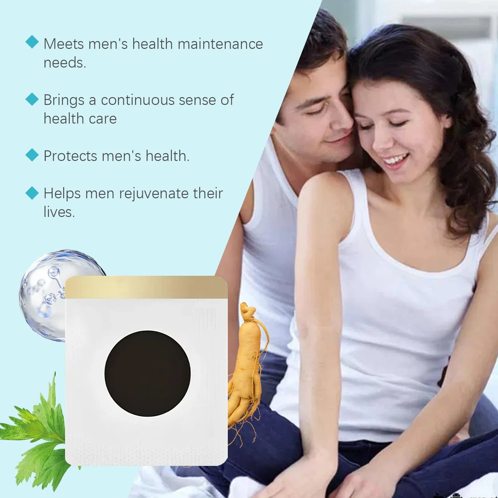 Traditional Chinese herbal navel sticker patches in pack of 10 for nursing support with moxa leaf and ginseng