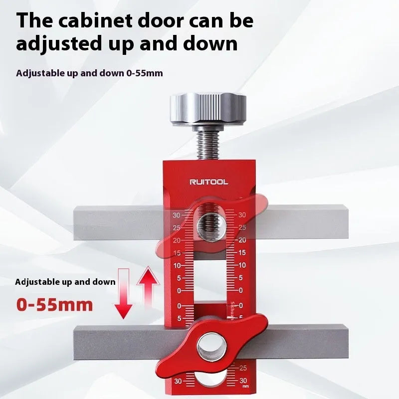 Aluminium alloy cabinet door installation tool with 10mm diamond drill guide for woodworking projects