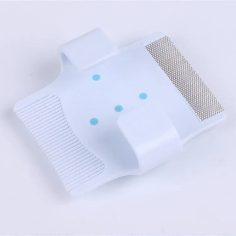Blue and green handheld multifunctional dog grooming comb for hair removal and massage