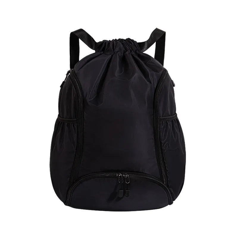 Cube style drawstring sports backpack in black, gray, green, mint green, or pink colour options