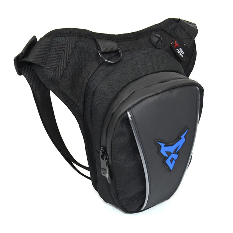 Motorcycle leg bag in 1200D Oxford cloth with 29cm x 29cm dimensions and adjustable 10-15cm depth