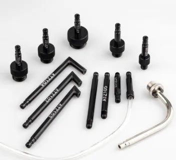 Automatic transmission oil refuelling machine with 13-piece kit and injector tool for vehicle maintenance