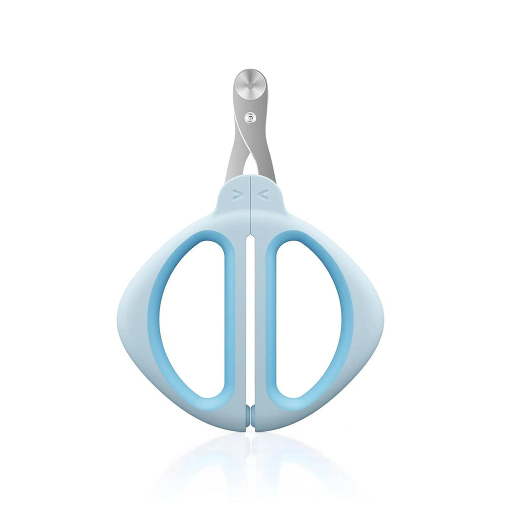 Cat nail clipper with positioning hole, stainless steel blade, blue or pink colour options