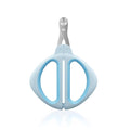 Cat nail clipper with positioning hole, stainless steel blade, blue or pink colour options