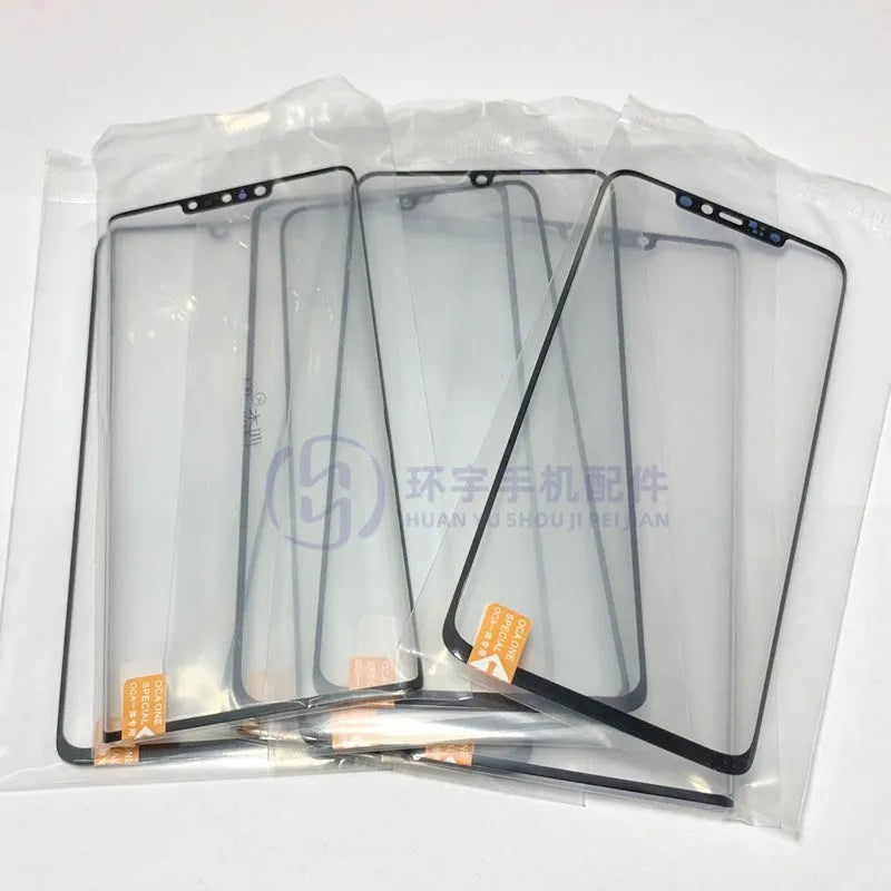 OnePlus 7 Pro touch screen replacement glass with OCA adhesive for smartphone display repair