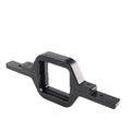 Black aluminium alloy LED light mounting bracket for a Jeep Wrangler off-road vehicle