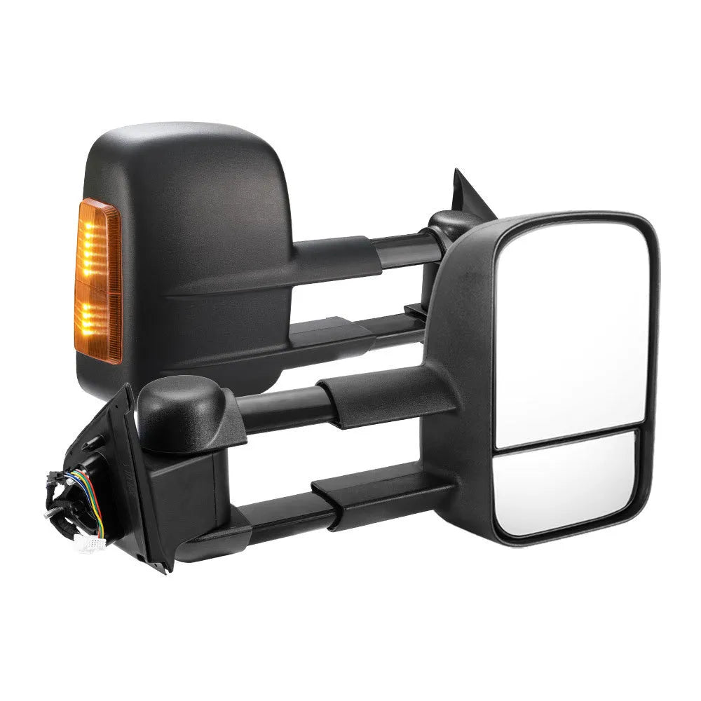 Black electric exterior rear view mirror for Nissan NP300 D23 2015-on models