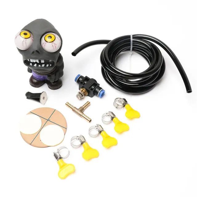 Car turbo explosive eye doll ornament with pressure valve and copper fittings for turbo systems