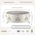 Portable stainless steel BBQ grill with detachable parts and storage bag for outdoor cooking