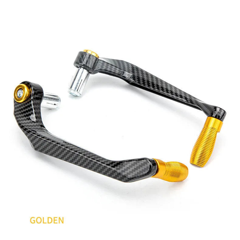 Aluminium motorcycle hand guards with water transfer printing in five colour options for bike customisation