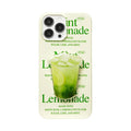 Lemon pattern TPU mobile phone case for iPhone, shown in bracket and bracket-free styles.