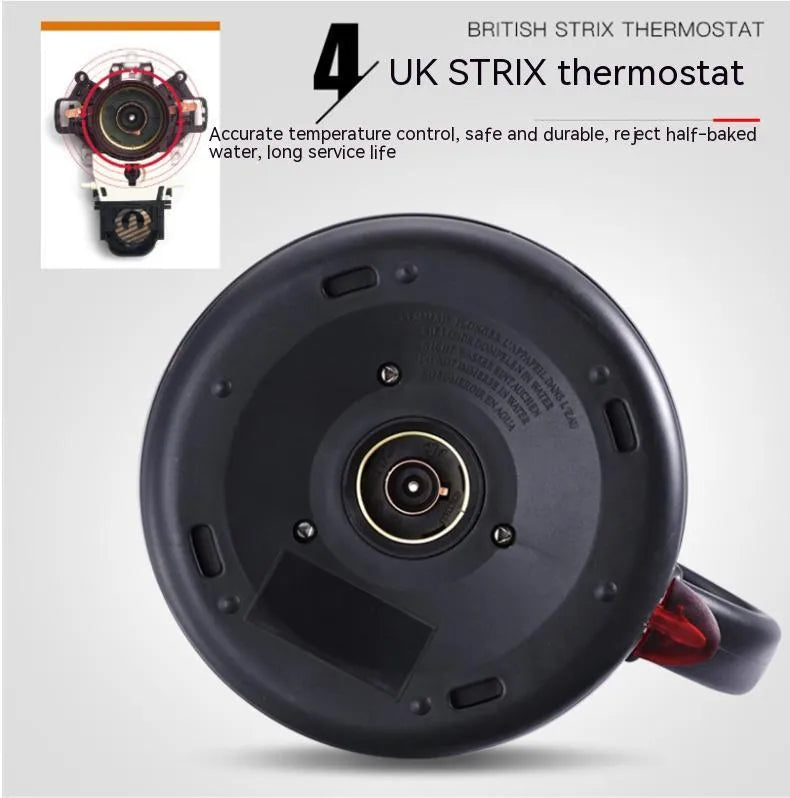 Automatic constant temperature stainless steel kettle in white, yellow, or gold with 1L capacity and touch controls
