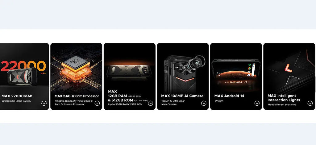 VMAX PRO mobile phone in black and grey colour options with charger and manual