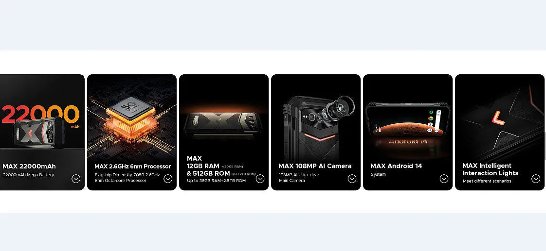 VMAX PRO mobile phone in black and grey colour options with charger and manual