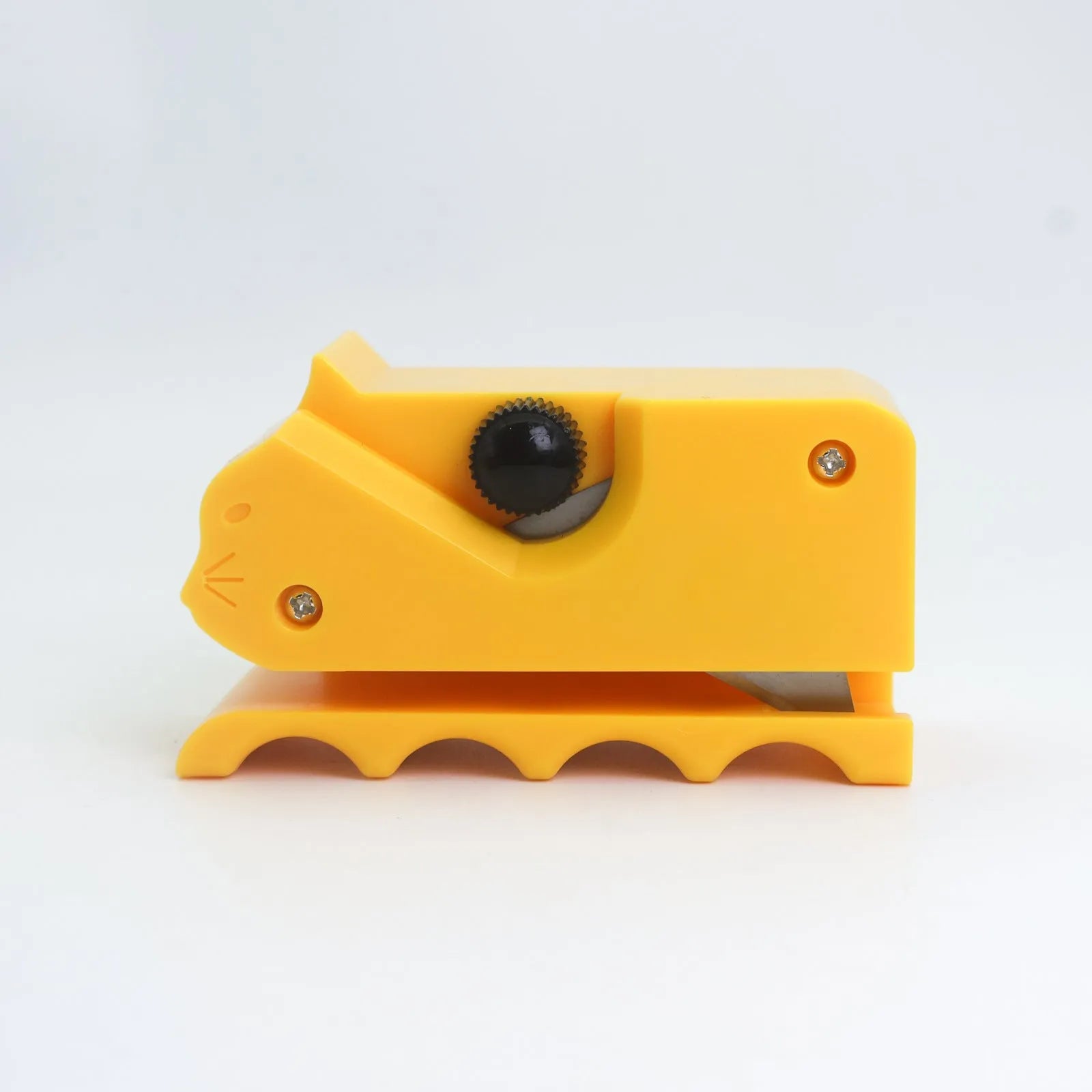 Cartoon cat-shaped ABS corrugated paper cutting knife in black, blue, red, or yellow colours