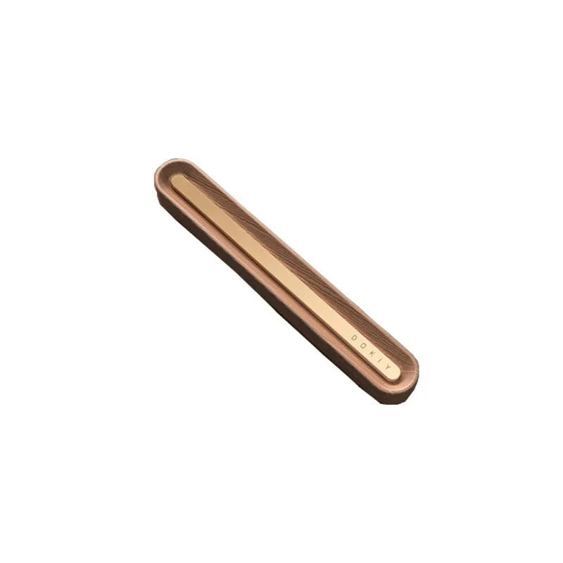 Long strip car aromatherapy ornament in walnut colour mounted on a car air vent