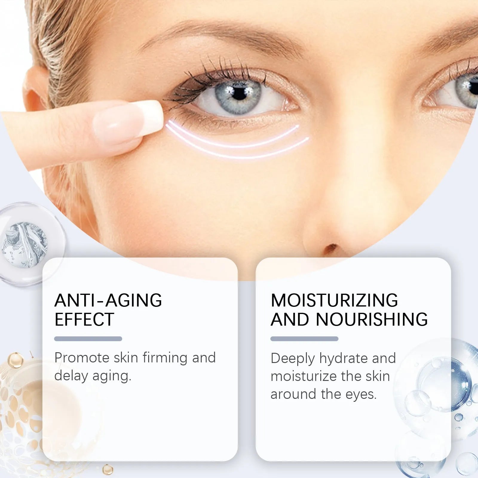 20g retinol eye cream jar for moisturising delicate eye area skin