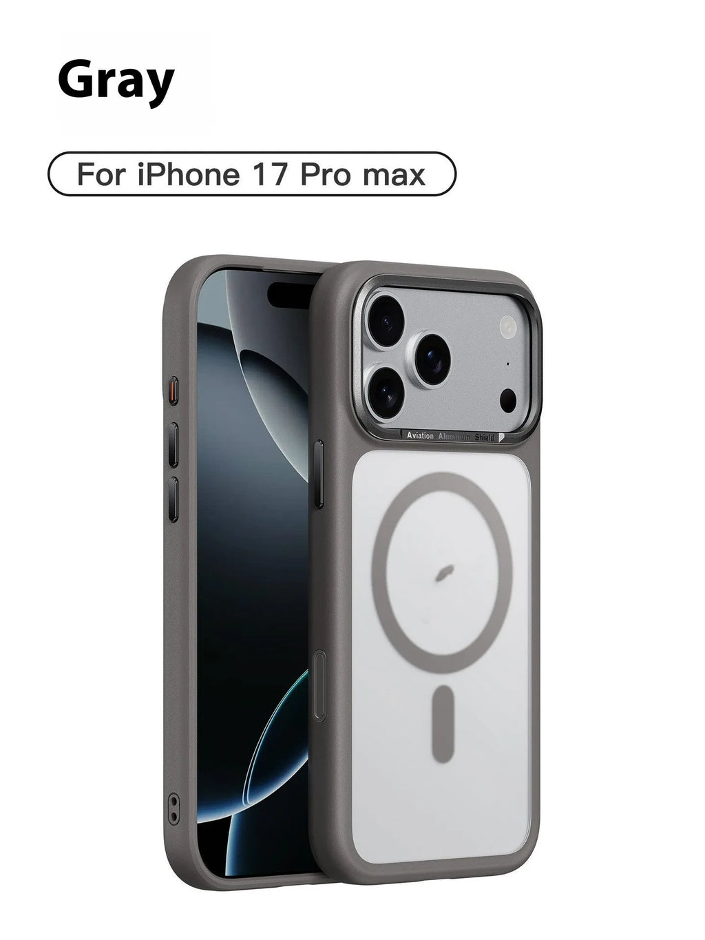 Frosted magnetic protective case for IPhone17 phone in multiple colour options showing anti-fingerprint surface