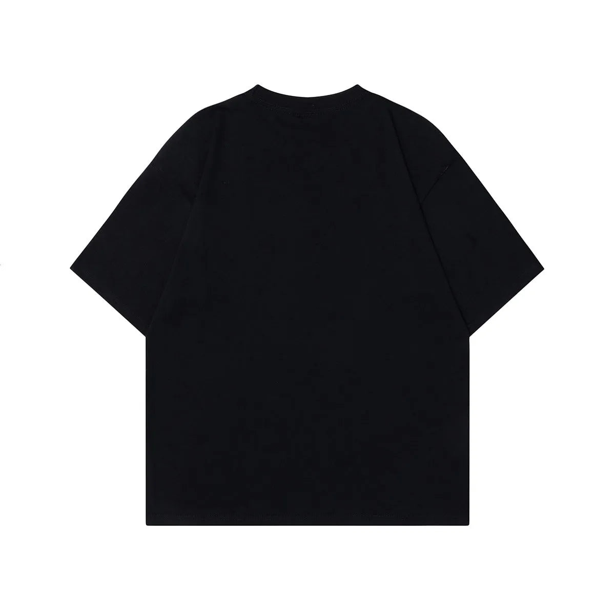 Men's loose fit pure cotton short-sleeved t-shirt in black and melange grey