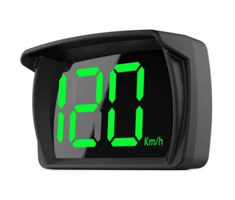 Universal USB head-up display speedometer with white or green readout and KMH or MPH modes