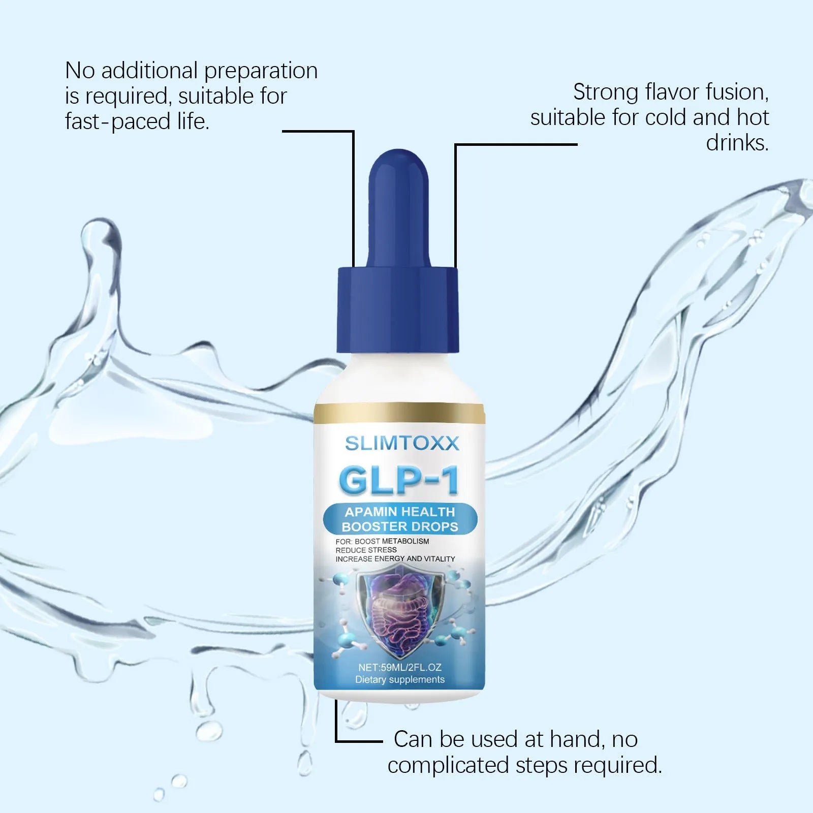59ml bottle of mild herbal body care drops with dropper applicator