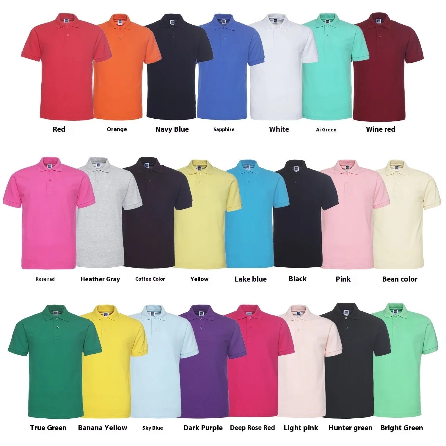 Men's plus size loose fit cotton blend polo shirt in a solid colour on a hanger.