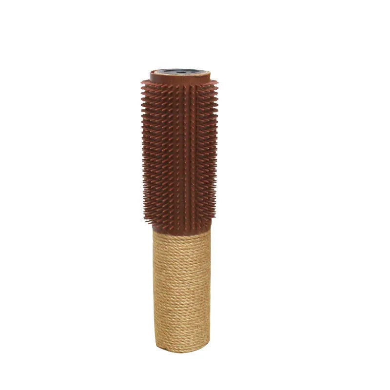 Brown sisal scratching post for cats showing 30cm height and 5.8cm diameter natural fibre column