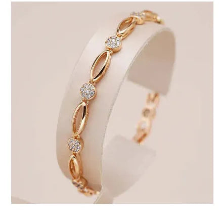 Golden copper hollow carved U-shaped bracelet with minimalist ins style design