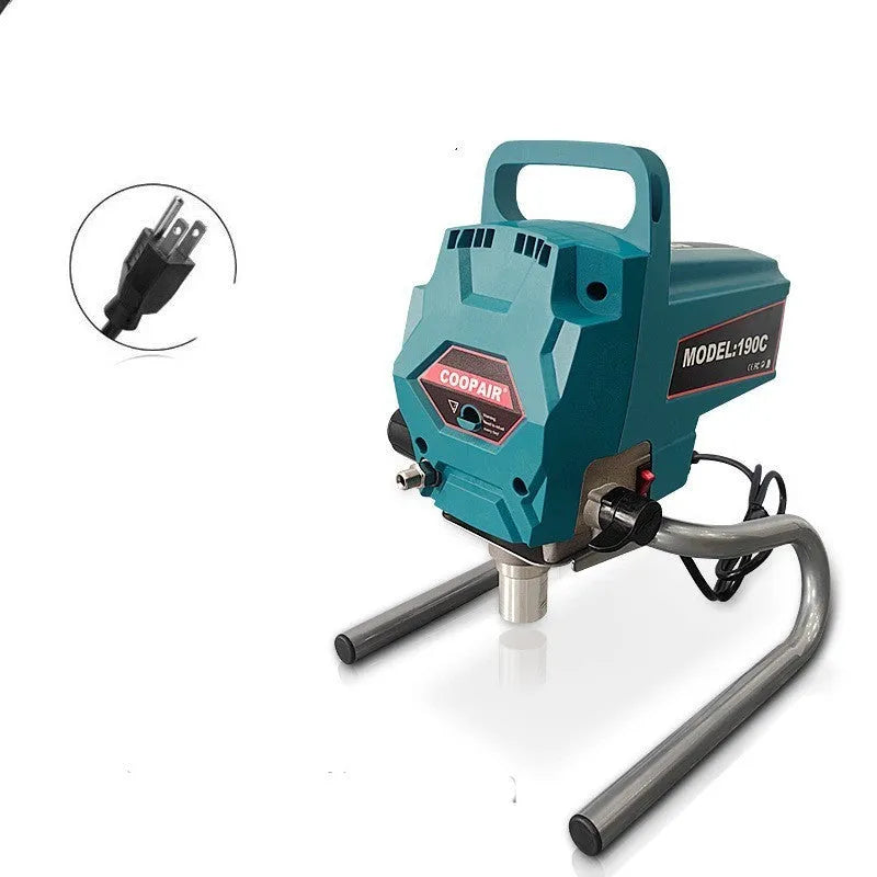 110V portable electric latex paint sprayer kit with spray gun and 10m high-pressure pipe