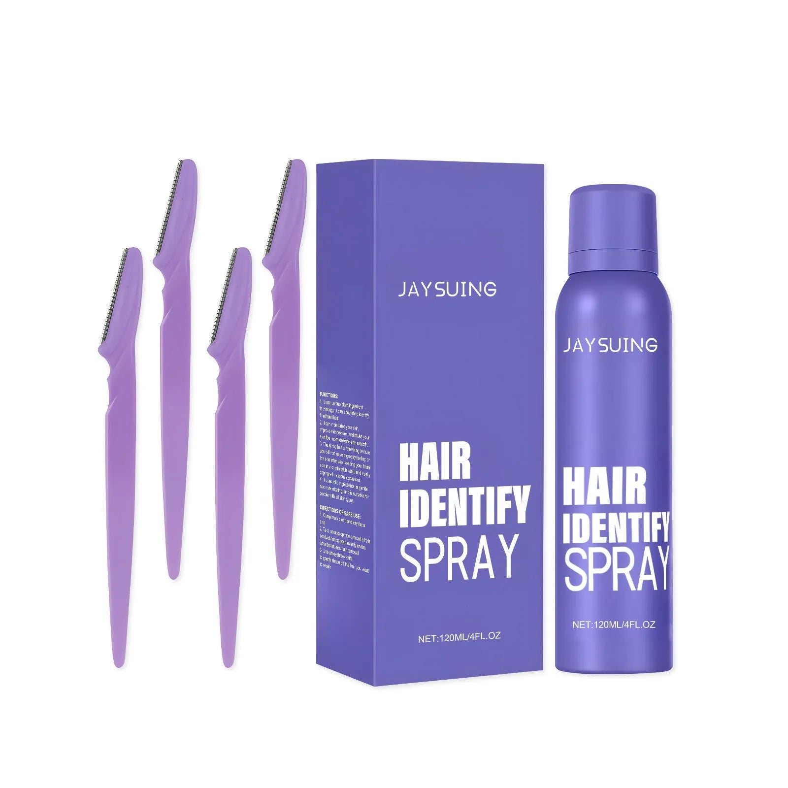 Portable 120ml non-irritating hair removal spray bottle with natural root extracts